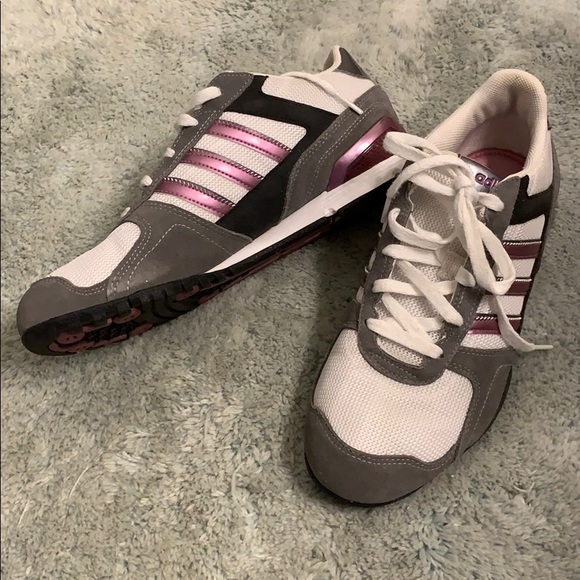 adidas Shoes - Adidas Grey Pink/Purple & White Sneakers BRAND NEW
